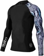 🏊 adoreism men's rash guard: long sleeve splice upf 50+ bjj jiu jitsu compression swimming shirt logo