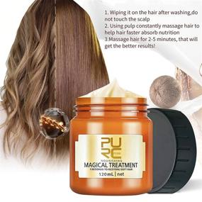 img 2 attached to 💆 120ml Magical Argan Oil Hair Mask: Nourishing Keratin Treatment for Soft, Smooth, and Repairing Damaged Hair - Professional Cream for Dry Hair