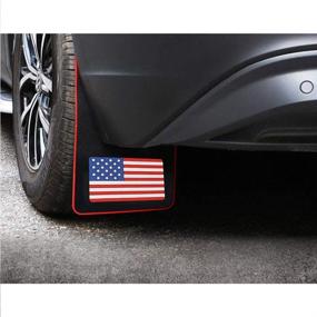 img 3 attached to YUNM 4 Pcs Car Rubber Mudguard Mud Flaps Splash Guards Rubber Mudguard For Pickup SUV Sports Mud Flaps Guards Splash Front And Rear Universal (USA Flag)