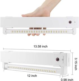 img 1 attached to 🔦 LUXSWAY 46 LED Super Bright Under Cabinet Lighting Battery Operated with Remote Control - Warm/Cool White Stick Up Light for Pantry, Timer Off & Dimmer