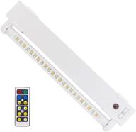 🔦 luxsway 46 led super bright under cabinet lighting battery operated with remote control - warm/cool white stick up light for pantry, timer off & dimmer логотип