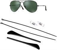 repair kit for ray-ban aviator rb3025 3025 sunglasses 🛠️ - replacement temple arms, nose pads, and temple tips (black) logo