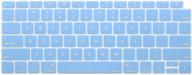 🔵 mosiso keyboard cover for macbook air 13 inch 2019 2018 release a1932 - waterproof & dust-proof protective silicone skin in airy blue logo