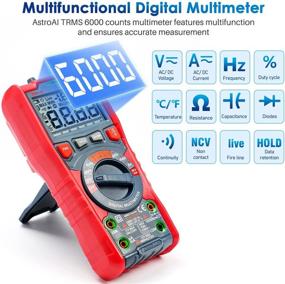 img 3 attached to 🔧 AstroAI Digital Multimeter: TRMS 6000 Counts Voltage Tester with Versatile Measuring Functions - AC/DC, Capacitance, Resistance, Frequency, Temperature, Continuity, Diodes & More!