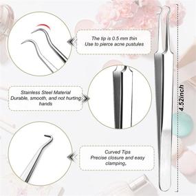 img 3 attached to Blackhead Tweezers Extractor Stainless Whitehead