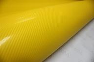 🌟 vvivid xpo yellow 3d carbon fiber vinyl wrap roll: 5ft x 1ft with air release technology logo