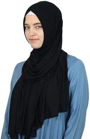 img 3 attached to 🧕 Premium Turkish Islamic Jersey Hijab Shawl Wrap Scarf for Women by Modefa