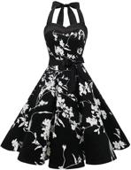 dresstells rockabilly cocktail black 3xl women's dress: elegant vintage style for any occasion logo