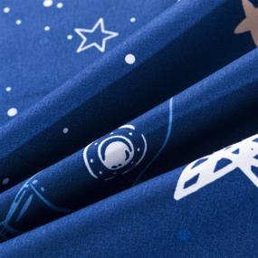 img 2 attached to 🌌 Explore the Galaxy with TOTORO Planet Universe Printed Queen Sheets Set - Navy Blue Bedding for Kids (Planet Trek, Blue, Queen)