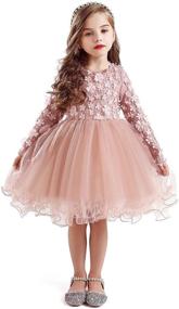 img 4 attached to Adorn Your Little Princess in Style with TTYAOVO Longsleeve Flowers Layered Clothing