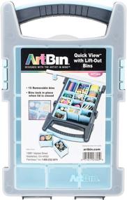 img 3 attached to 🎨 ArtBin 6967AZ Super XL Storage Satchel with 7 Bins - Clear & Gold: Ultimate Art & Craft Supply Organizer