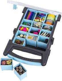 img 4 attached to 🎨 ArtBin 6967AZ Super XL Storage Satchel with 7 Bins - Clear & Gold: Ultimate Art & Craft Supply Organizer