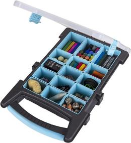 img 1 attached to 🎨 ArtBin 6967AZ Super XL Storage Satchel with 7 Bins - Clear & Gold: Ultimate Art & Craft Supply Organizer