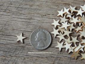 img 2 attached to Set of 50 Small 0.5-Inch Wooden Stars for Crafts