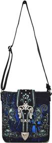 img 3 attached to 👜 Concealed Carry Cross Body Handbag for Country Women: Camo Rhinestone Western Shoulder Purse