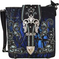 👜 concealed carry cross body handbag for country women: camo rhinestone western shoulder purse logo