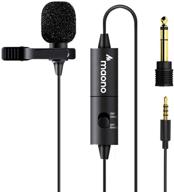 🎙️ maono au-100 lavalier microphone: hands-free recording for podcasts, dslrs, smartphones, and pcs logo