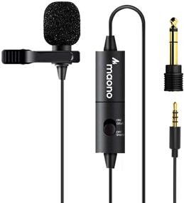 img 4 attached to 🎙️ MAONO AU-100 Lavalier Microphone: Hands-Free Recording for Podcasts, DSLRs, Smartphones, and PCs
