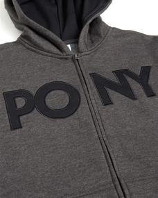 img 3 attached to 👦 Pony Boys' Sweatshirt – Essential Zip-Up Fleece Hoodie