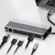 6-in-1 usb-c hub with m.2 nvme & sata ngff dual protocol hard drive enclosure, 4k hdmi, 2 x usb 3.1 gen 2, 100w pd, ethernet 10gbps logo