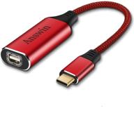 🔴 адаптер answin usb-c к mini displayport (4k@60hz) для нового macbook, macbook air, macbook pro 2016-2020, galaxy s21 и других устройств usb type-c - красный. логотип