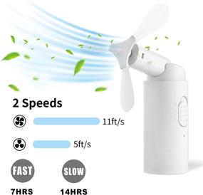 img 2 attached to 👩 Supabear Portable Handheld Fan: A Mini Personal Eyelash Fan with 2 Speeds, USB Rechargeable, Power Bank, and Detachable Design for Girls, Women, Men, and Outdoor Travel