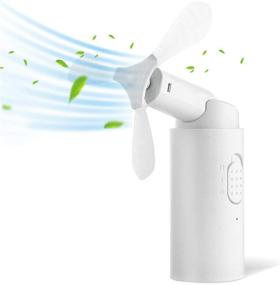 img 4 attached to 👩 Supabear Portable Handheld Fan: A Mini Personal Eyelash Fan with 2 Speeds, USB Rechargeable, Power Bank, and Detachable Design for Girls, Women, Men, and Outdoor Travel