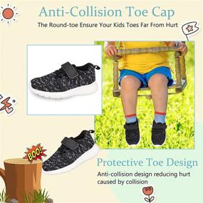 img 1 attached to 👟 Breathable Toddler Walking Trainers: Sneakers for Boys' Shoes