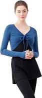 daydance women's ballet cotton cardigan shrug sweater: stylish top wrap for dancers логотип