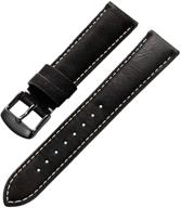 premium smooth pattern genuine calfskin leather watch band with steel pin buckle 👌 - ultra soft replacement strap for men and women (available in multiple sizes and colors) logo