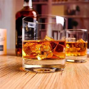 img 2 attached to 🥃 4 Pack Clear Whiskey Glasses 12 OZ – Perfect for Bourbon, Scotch, Rum & More!