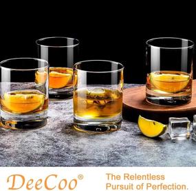 img 1 attached to 🥃 4 Pack Clear Whiskey Glasses 12 OZ – Perfect for Bourbon, Scotch, Rum & More!