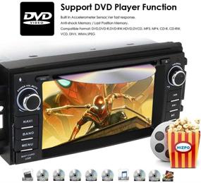 img 2 attached to 🚗 Hizpo Android 10 ОС 6.2-дюймовый одинарный Din Автомобильный навигатор DVD-плеер, радио, стерео для Jeep Wrangler Dodge Chrysler с функцией Mirrorlink Bluetooth WiFi 4G RDS OBD2 DVR DAB+ TPMS