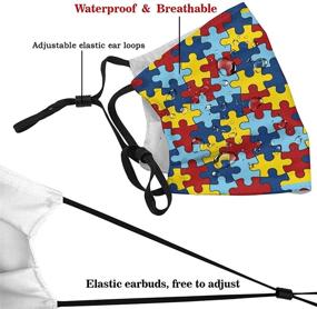 img 1 attached to Autism Awareness Watercolor Splatter Fabric Dustproof Breathable Adjustable Protective Women's Accessories