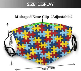 img 3 attached to Autism Awareness Watercolor Splatter Fabric Dustproof Breathable Adjustable Protective Women's Accessories