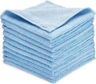 🧼 zflow microfiber dish cleaning cloth in blue - high quality 10 pack kitchen cleaning cloths with poly scour mesh scrubbing side - 12"x12" cleaning rags with ultimate absorbency for sparkling dishes logo