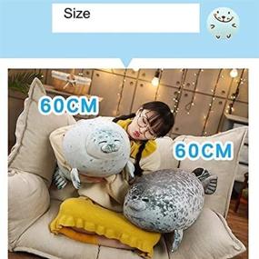 img 1 attached to 🦭 Soft Sea Lion Plush Toy - 35cm, Perfect Baby Sleeping Pillow and Kids Gift - Sea World Animal Seal Stuffed Doll