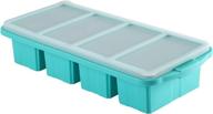 🧊 large silicone freezing tray with lid | ice cube tray | non-stick soup freezer container with 4 compartments for storing & freezing soups, broths, sauces and liquid diets | oven & dishwasher safe логотип