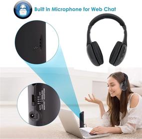 img 1 attached to 🎧 Pyle Home PHPW5 Stereo Wireless Over Ear Headphones: Hi-fi Headphone Professional Black Monitor Headset with 30m Range, Noise Isolation Padding, Microphone - Perfect for TV, Computer, Gaming Console, iPod, and Phone