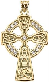 img 1 attached to Yellow Celtic Cross Accent Pendant