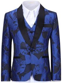 img 3 attached to 👔 Trendy SWOTGdoby Tuxedo: Boys' Jacquard Formalwear for Suits & Sport Coats