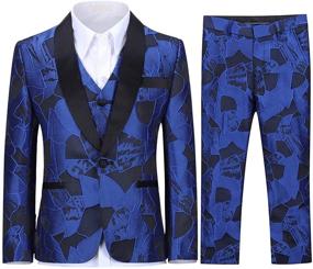 img 4 attached to 👔 Trendy SWOTGdoby Tuxedo: Boys' Jacquard Formalwear for Suits & Sport Coats