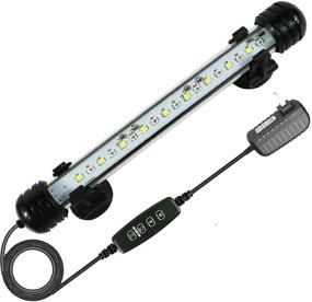 img 4 attached to MingDak Submersible LED Aquarium Light: Timer Auto On/Off, White 🐠 & Blue, 3 Modes Dimmable – 7.5 Inch Fish Tank Light