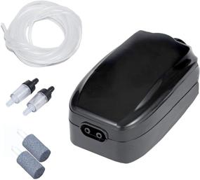 img 4 attached to 🐠 AQUANEAT 100GPH Aquarium Air Pump: Dual Outlet Oxygen Aerator for 100 Gallon Fish Tank - Hydroponics Bubbler with Air Stones, Check Valves & Airline Tubing