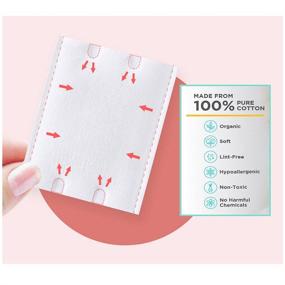 img 3 attached to 🌼 222-Pack Thick Square Cotton Pads for Face & Nails - Lint-Free Nail Wipes & Facial Makeup Remover - Hypoallergenic, Non-Woven Cotton Pads - Effective & Pure Cleansing Cotton Pads