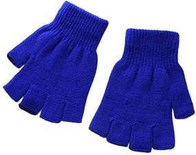 img 2 attached to 🧤 Stay Warm and Stylish with Knitted Finger Mittens Typing Gloves - Perfect Boys' Accessories for Cold Weather