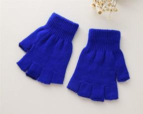 img 1 attached to 🧤 Stay Warm and Stylish with Knitted Finger Mittens Typing Gloves - Perfect Boys' Accessories for Cold Weather