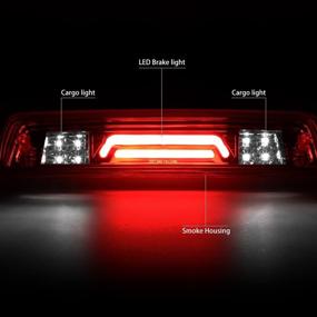 img 1 attached to 🔴 Усилите свой пикап Dodge Ram с помощью фонаря DNA Motoring 3D LED Bar Third Tail Brake/Cargo Light - Chrome/Smoked (09-17)
