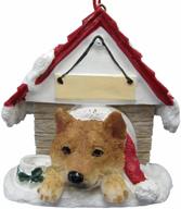 e&amp;s pets 35355-68 doghouse ornament: a charming addition to your christmas tree! logo