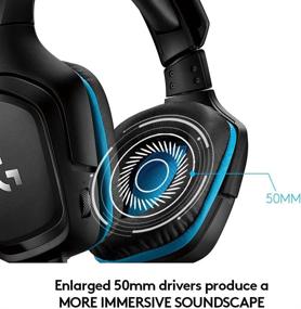 img 2 attached to Logitech G432 Wired Gaming Headset with 7.1 Surround Sound, DTS Headphone:X 2.0, Flip-to-Mute Mic for PC in Black/Blue Leatherette